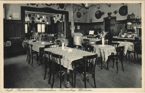 Wiesbaden cafe - ak,